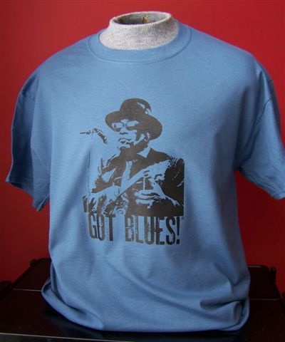 GOT BLUES...#4...JOHN LEE HOOKER GUITAR SHORT SLEEVE T-SHIRT