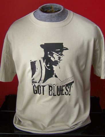 GOT BLUES...#7...LIGHTNIN HOPKINS GUITAR SHORT SLEEVE T-SHIRT