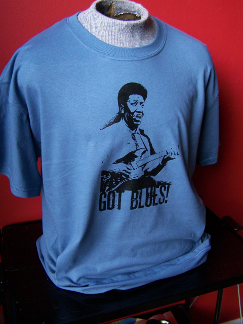 GOT BLUES...#1... MUDDY WATERS GUITAR SHORT SLEEVE T-SHIRT